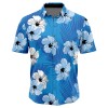Men's Summer Floral Short Sleeve Shirt Blue Men's Summer Floral Short Sleeve Shirt Blue